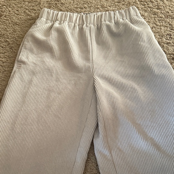 BDG Urban Outfitters Cream Corduroy Pants Elastic Waist With Side Pockets Size S - Picture 2 of 6